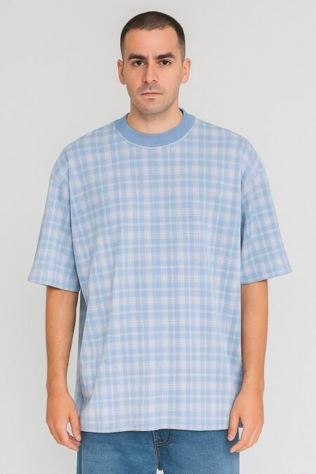 Designer Jacquard Knit DropShoulders T-shirt