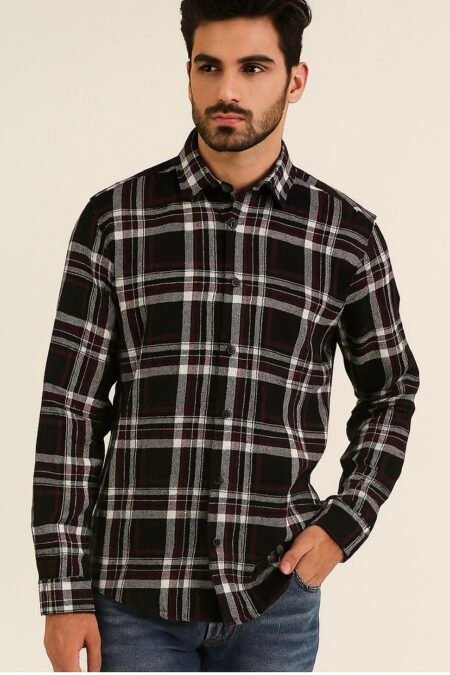 Cotton Jute Checks Shirt