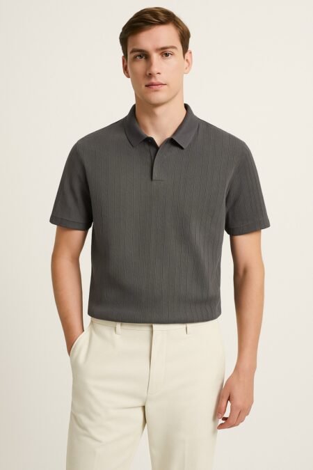 Designer Knitted Polo T-Shirt