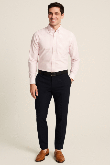 Cotton Oxford  Mini Stripes Shirt
