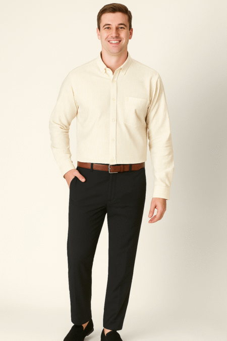 Cotton Oxford  Mini Stripes Shirt