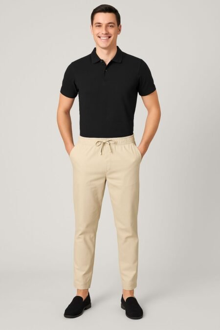Ankle Fit Linen Blend Trousers