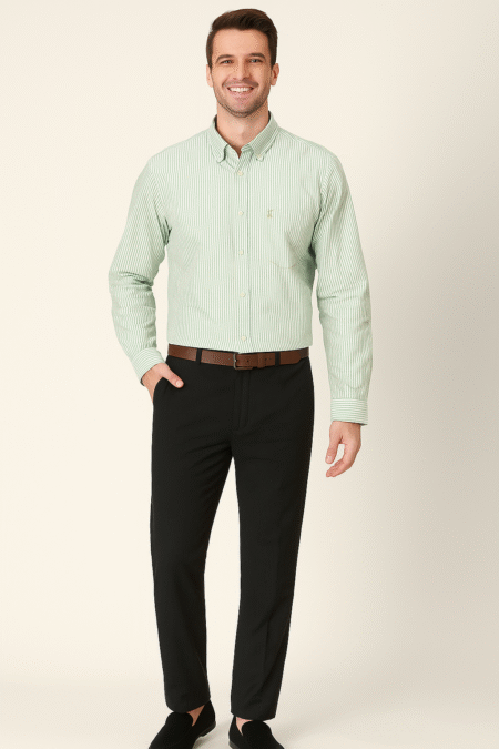 Cotton Oxford  Mini Stripes Shirt