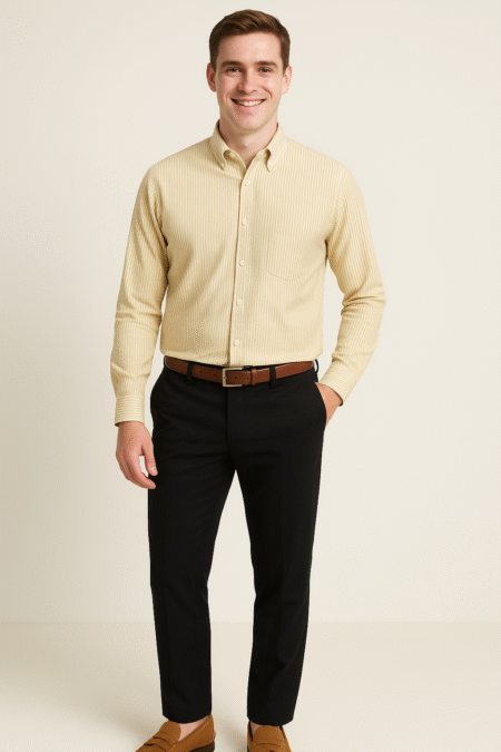 Cotton Oxford  Mini Stripes Shirt