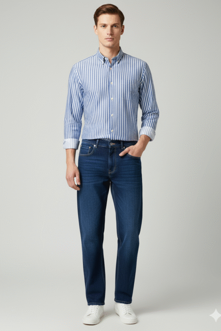 Straight Fit Denim Jeans