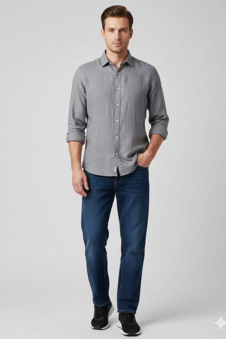 Straight Fit Denim Jeans
