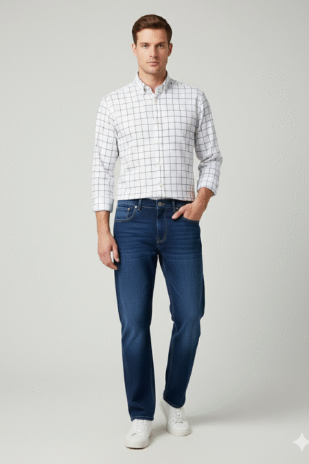 Straight Fit Denim Jeans