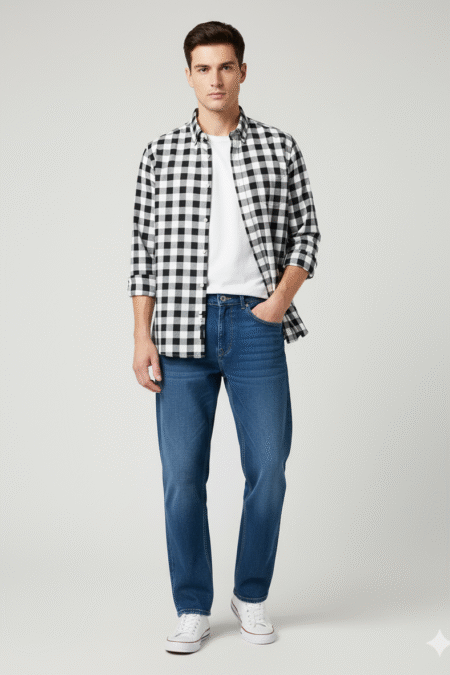 Straight Fit Denim Jeans